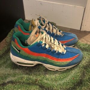 Nike Blue and Green Sneakers